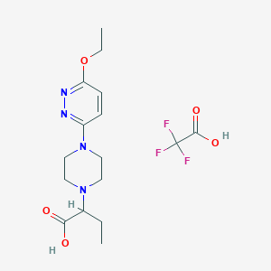 2-[4-(6-Ethoxypyridazin-3-yl)piperazin-1-yl]butanoic acid;2,2,2-trifluoroacetic acid