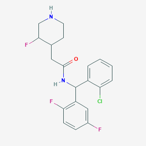 N-[(2-chlorophenyl)-(2,5-difluorophenyl)methyl]-2-(3-fluoropiperidin-4-yl)acetamide