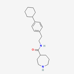 molecular formula C21H32N2O B7048198 N-[2-(4-cyclohexylphenyl)ethyl]azepane-4-carboxamide 