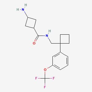 3-amino-N-[[1-[3-(trifluoromethoxy)phenyl]cyclobutyl]methyl]cyclobutane-1-carboxamide