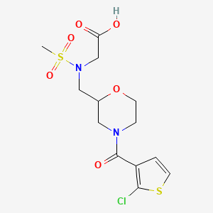 2-[[4-(2-Chlorothiophene-3-carbonyl)morpholin-2-yl]methyl-methylsulfonylamino]acetic acid