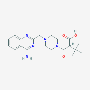 2-[4-[(4-Aminoquinazolin-2-yl)methyl]piperazine-1-carbonyl]-3,3-dimethylbutanoic acid