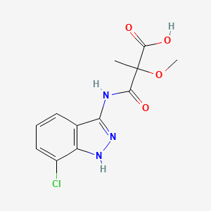 3-[(7-chloro-1H-indazol-3-yl)amino]-2-methoxy-2-methyl-3-oxopropanoic acid