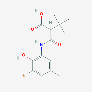 2-[(3-Bromo-2-hydroxy-5-methylphenyl)carbamoyl]-3,3-dimethylbutanoic acid