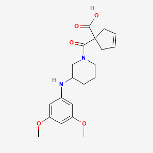 1-[3-(3,5-Dimethoxyanilino)piperidine-1-carbonyl]cyclopent-3-ene-1-carboxylic acid