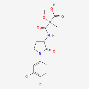 3-[[1-(3,4-Dichlorophenyl)-2-oxopyrrolidin-3-yl]amino]-2-methoxy-2-methyl-3-oxopropanoic acid