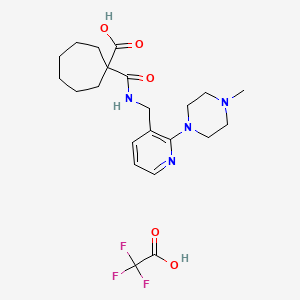 1-[[2-(4-Methylpiperazin-1-yl)pyridin-3-yl]methylcarbamoyl]cycloheptane-1-carboxylic acid;2,2,2-trifluoroacetic acid