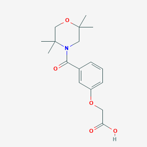 2-[3-(2,2,5,5-Tetramethylmorpholine-4-carbonyl)phenoxy]acetic acid