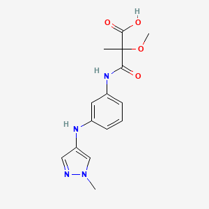 2-Methoxy-2-methyl-3-[3-[(1-methylpyrazol-4-yl)amino]anilino]-3-oxopropanoic acid