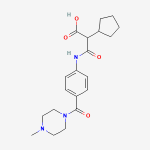 2-Cyclopentyl-3-[4-(4-methylpiperazine-1-carbonyl)anilino]-3-oxopropanoic acid