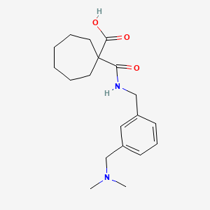 1-[[3-[(Dimethylamino)methyl]phenyl]methylcarbamoyl]cycloheptane-1-carboxylic acid