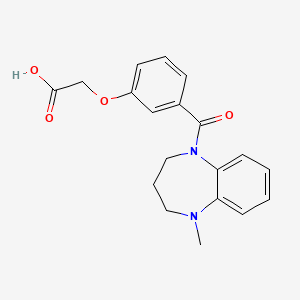 2-[3-(1-methyl-3,4-dihydro-2H-1,5-benzodiazepine-5-carbonyl)phenoxy]acetic acid