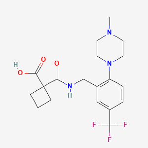 1-[[2-(4-Methylpiperazin-1-yl)-5-(trifluoromethyl)phenyl]methylcarbamoyl]cyclobutane-1-carboxylic acid