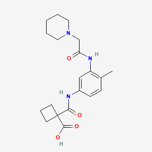 1-[[4-Methyl-3-[(2-piperidin-1-ylacetyl)amino]phenyl]carbamoyl]cyclobutane-1-carboxylic acid