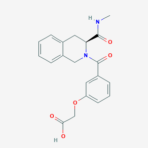 molecular formula C20H20N2O5 B7048472 2-[3-[(3S)-3-(methylcarbamoyl)-3,4-dihydro-1H-isoquinoline-2-carbonyl]phenoxy]acetic acid 