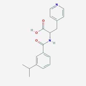 2-[(3-Propan-2-ylbenzoyl)amino]-3-pyridin-4-ylpropanoic acid