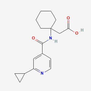 2-[1-[(2-Cyclopropylpyridine-4-carbonyl)amino]cyclohexyl]acetic acid