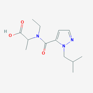 2-[Ethyl-[2-(2-methylpropyl)pyrazole-3-carbonyl]amino]propanoic acid