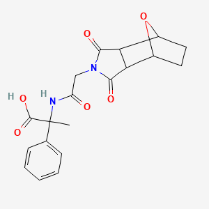 molecular formula C19H20N2O6 B7048553 2-[[2-(1,3-Dioxo-3a,4,5,6,7,7a-hexahydro-4,7-epoxyisoindol-2-yl)acetyl]amino]-2-phenylpropanoic acid 