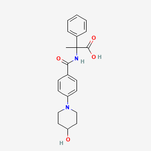 2-[[4-(4-Hydroxypiperidin-1-yl)benzoyl]amino]-2-phenylpropanoic acid