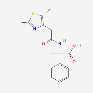 2-[[2-(2,5-Dimethyl-1,3-thiazol-4-yl)acetyl]amino]-2-phenylpropanoic acid