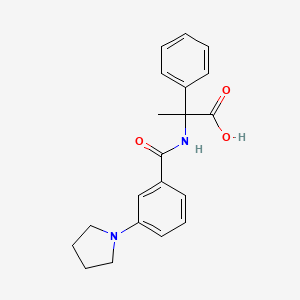 2-Phenyl-2-[(3-pyrrolidin-1-ylbenzoyl)amino]propanoic acid