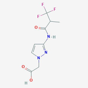 2-[3-[(3,3,3-Trifluoro-2-methylpropanoyl)amino]pyrazol-1-yl]acetic acid