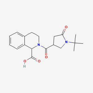 molecular formula C19H24N2O4 B7048607 2-(1-tert-butyl-5-oxopyrrolidine-3-carbonyl)-3,4-dihydro-1H-isoquinoline-1-carboxylic acid 