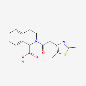 2-[2-(2,5-dimethyl-1,3-thiazol-4-yl)acetyl]-3,4-dihydro-1H-isoquinoline-1-carboxylic acid