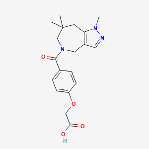 2-[4-(1,7,7-trimethyl-6,8-dihydro-4H-pyrazolo[4,3-c]azepine-5-carbonyl)phenoxy]acetic acid