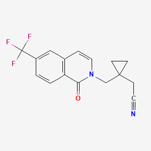 2-[1-[[1-Oxo-6-(trifluoromethyl)isoquinolin-2-yl]methyl]cyclopropyl]acetonitrile