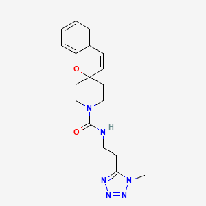 molecular formula C18H22N6O2 B7048704 N-[2-(1-methyltetrazol-5-yl)ethyl]spiro[chromene-2,4'-piperidine]-1'-carboxamide 