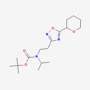 tert-butyl N-[2-[5-(oxan-2-yl)-1,2,4-oxadiazol-3-yl]ethyl]-N-propan-2-ylcarbamate