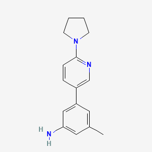 3-Methyl-5-(6-pyrrolidin-1-ylpyridin-3-yl)aniline