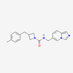 N-(imidazo[1,5-a]pyridin-6-ylmethyl)-3-[(4-methylphenyl)methyl]azetidine-1-carboxamide