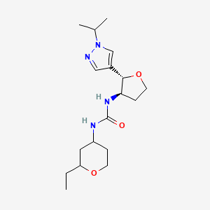 1-(2-ethyloxan-4-yl)-3-[(2S,3R)-2-(1-propan-2-ylpyrazol-4-yl)oxolan-3-yl]urea