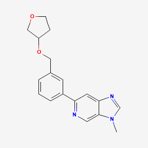 molecular formula C18H19N3O2 B7048744 3-Methyl-6-[3-(oxolan-3-yloxymethyl)phenyl]imidazo[4,5-c]pyridine 