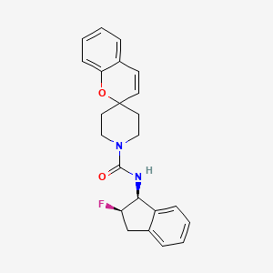 N-[(1S,2R)-2-fluoro-2,3-dihydro-1H-inden-1-yl]spiro[chromene-2,4'-piperidine]-1'-carboxamide