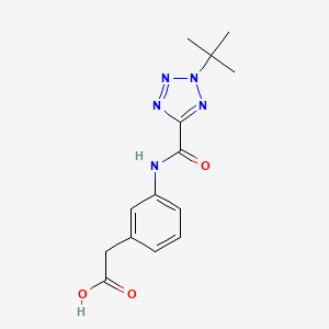 2-[3-[(2-Tert-butyltetrazole-5-carbonyl)amino]phenyl]acetic acid