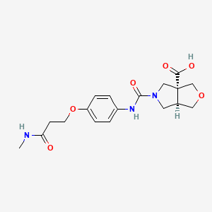 (3aR,6aR)-5-[[4-[3-(methylamino)-3-oxopropoxy]phenyl]carbamoyl]-3,4,6,6a-tetrahydro-1H-furo[3,4-c]pyrrole-3a-carboxylic acid