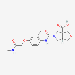 (3aR,6aR)-5-[[2-methyl-4-[2-(methylamino)-2-oxoethoxy]phenyl]carbamoyl]-3,4,6,6a-tetrahydro-1H-furo[3,4-c]pyrrole-3a-carboxylic acid