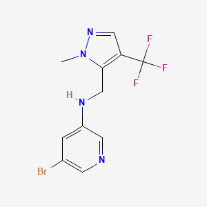 5-bromo-N-[[2-methyl-4-(trifluoromethyl)pyrazol-3-yl]methyl]pyridin-3-amine