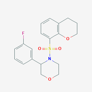 4-(3,4-dihydro-2H-chromen-8-ylsulfonyl)-3-(3-fluorophenyl)morpholine