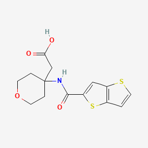 2-[4-(Thieno[3,2-b]thiophene-5-carbonylamino)oxan-4-yl]acetic acid