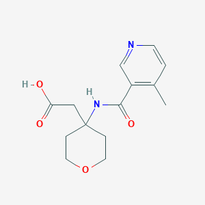 2-[4-[(4-Methylpyridine-3-carbonyl)amino]oxan-4-yl]acetic acid