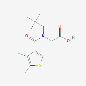 molecular formula C14H21NO3S B7048857 2-[2,2-Dimethylpropyl-(4,5-dimethylthiophene-3-carbonyl)amino]acetic acid 