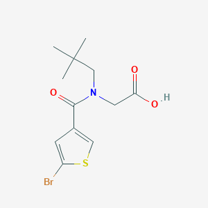 2-[(5-Bromothiophene-3-carbonyl)-(2,2-dimethylpropyl)amino]acetic acid