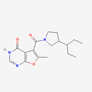 6-methyl-5-(3-pentan-3-ylpyrrolidine-1-carbonyl)-3H-furo[2,3-d]pyrimidin-4-one