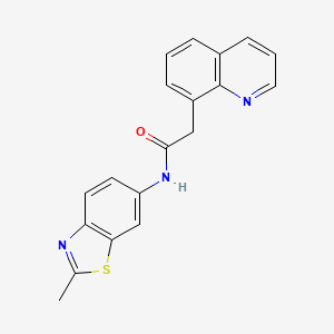 N-(2-methyl-1,3-benzothiazol-6-yl)-2-quinolin-8-ylacetamide