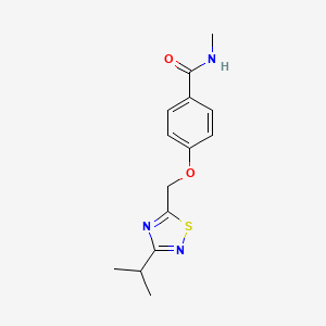 N-methyl-4-[(3-propan-2-yl-1,2,4-thiadiazol-5-yl)methoxy]benzamide